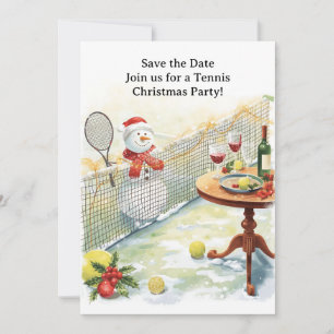 Invitation Noël de tennis avec Snowman