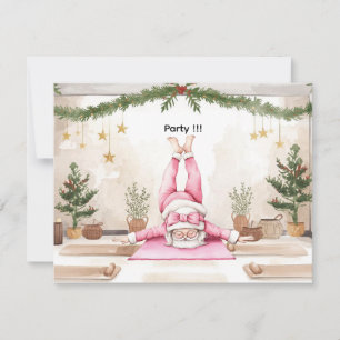 Invitation Noël de yoga avec le Père Noël en cours de yoga La