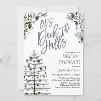 Invitation Noël Deck the Halls Fête des mariées Invit