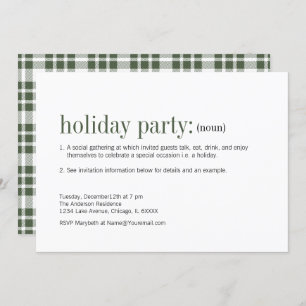 Invitation Noël Définition Green Holiday Party