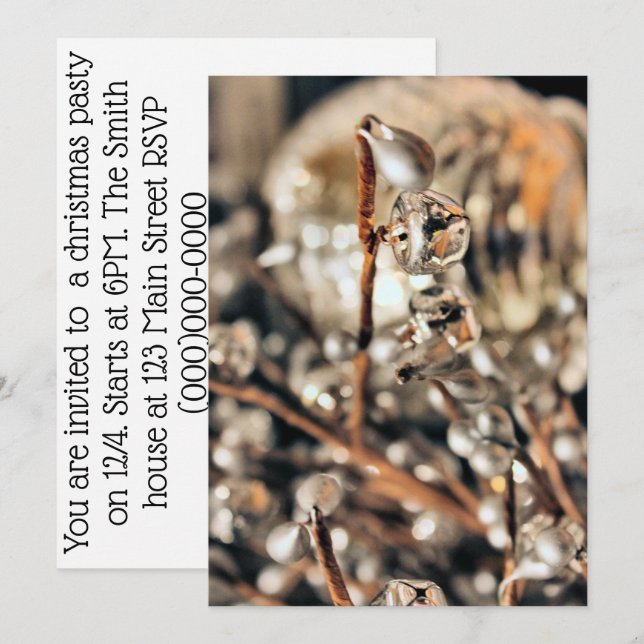 Invitation Noël Disco (Devant / Derrière)