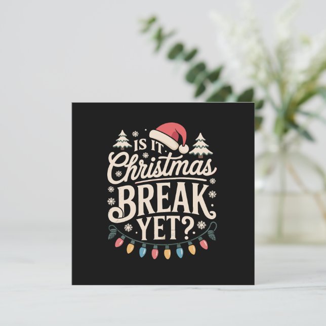 Invitation Noël drôle est-ce déjà les vacances de Noël profes (Debout devant)