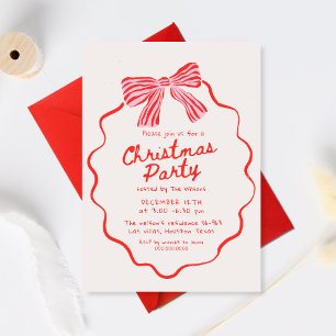 Invitation Noël élégant à main levée Fête de Noël