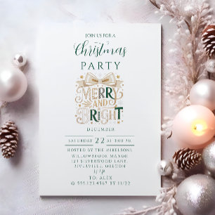 Invitation Noël Élégant Joyeux et Lumineux