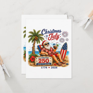 Invitation Noël en juillet 250 ans de liberté Beach Santa