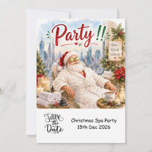 Invitation Noël en juillet avec PÈRE NOËL Sauvegarder la date