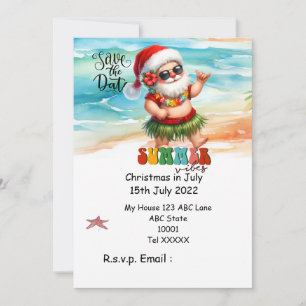 Invitation Noël en juillet avec SANTA CLAUS Enregistrer la da