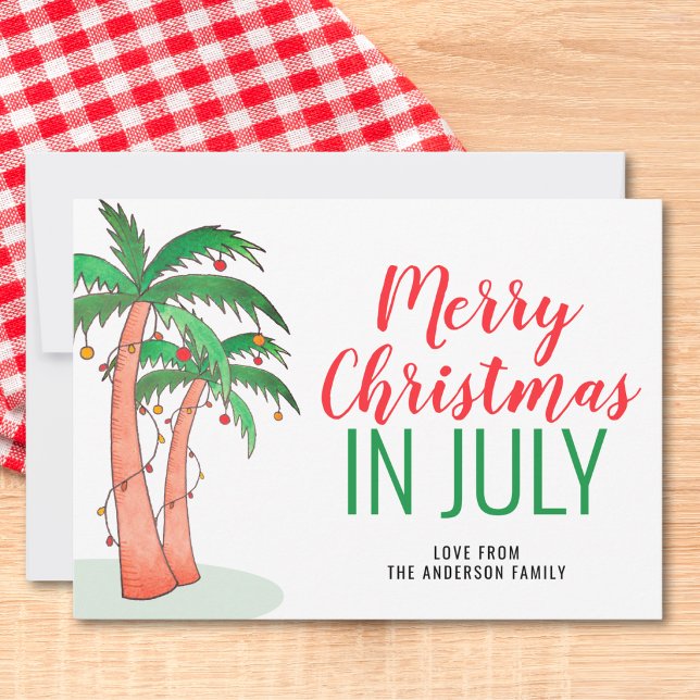 Invitation Noël en juillet Fête d'été (Créateur téléchargé)
