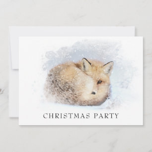 Invitation *~* Noël Entreprise Personnel Fox Ap18 Snowy