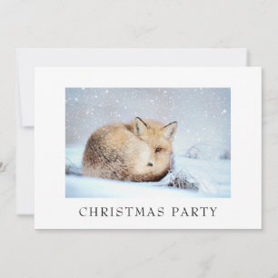 Invitation *~* Noël Entreprise Personnelle Snowy Fox Ap18