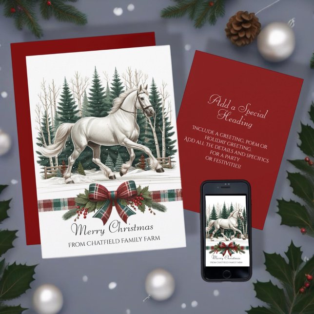 Invitation Noël équestre du Cheval Festif (Enjoy this Festive Christmas design! Personalize with your favorite holiday event or greeting. )