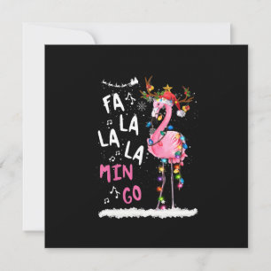 Invitation Noël - Fa-La-La Mingo Flamant Avec Noël