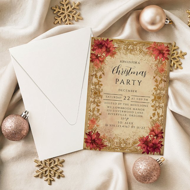 Invitation Noël festif victorien (Créateur téléchargé)