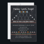Invitation Noël Fête Black Chalkboard Fête de snowflack<br><div class="desc">C'est la belle carte d'invitation de Noël Fête Noire Chalkboard Fête de Fête de Fête de Neige Fête de famille.</div>