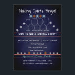 Invitation Noël Fête Black Chalkboard Fête de snowflack<br><div class="desc">C'est la belle carte d'invitation de Noël Fête Noire Chalkboard Fête de Fête de Fête de Neige Fête de famille.</div>