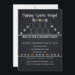 Invitation Noël Fête Black Chalkboard Fête de snowflack<br><div class="desc">C'est la belle carte d'invitation de Noël Fête Noire Chalkboard Fête de Fête de Fête de Neige Fête de famille.</div>