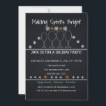 Invitation Noël Fête Black Chalkboard Fête de snowflack<br><div class="desc">C'est la belle carte d'invitation de Noël Fête Noire Chalkboard Fête de Fête de Fête de Neige Fête de famille.</div>