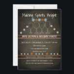 Invitation Noël Fête Black Chalkboard Fête de snowflack<br><div class="desc">C'est la belle carte d'invitation de Noël Fête Noire Chalkboard Fête de Fête de Fête de Neige Fête de famille.</div>