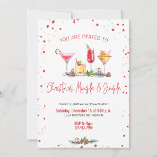 Invitation Noël Fête Cocktail Noël Travail de Noël