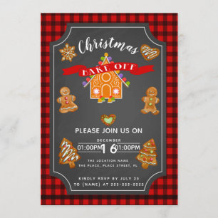 Invitation Noël font cuire au four outre de la partie de