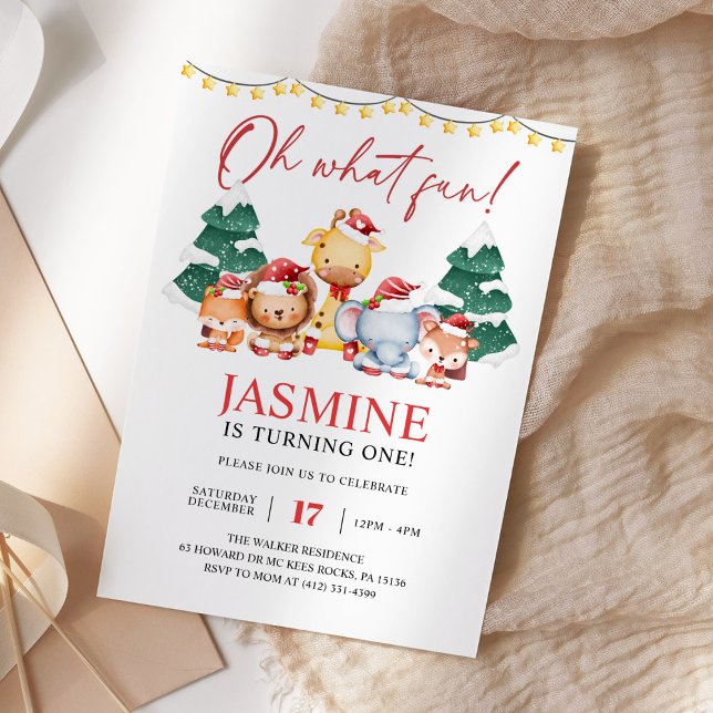 Invitation Noël Forêt des bois Anniversaire d'hiver (Créateur téléchargé)