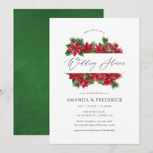 Invitation Noël géométrique de mariage sous la pluie d'aquare