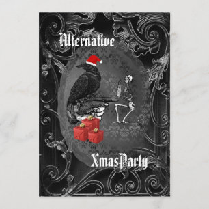 Invitation Noël gothique alternatif de Père Noël