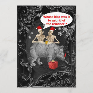 Invitation Noël gothique amusant alternatif