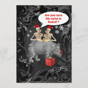 Invitation Noël gothique drôle alternatif