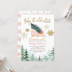 Invitation Noël Hiver Bébé à mâcher il fait froid dehors