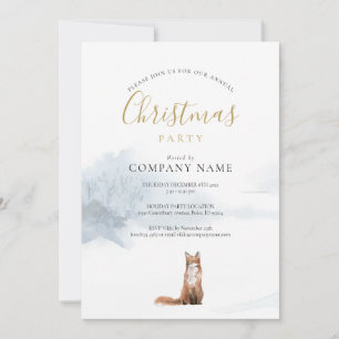 Invitation Noël hiver Fox Corporate Fête
