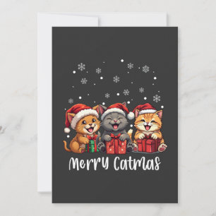 Invitation Noël Kitty Chats Joyeux Catmas