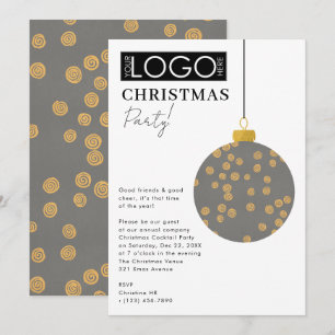 Invitation Noël Logo de l'entreprise Fête Prépa Ornement Xmas