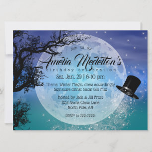 Invitation Noël magique d'hiver
