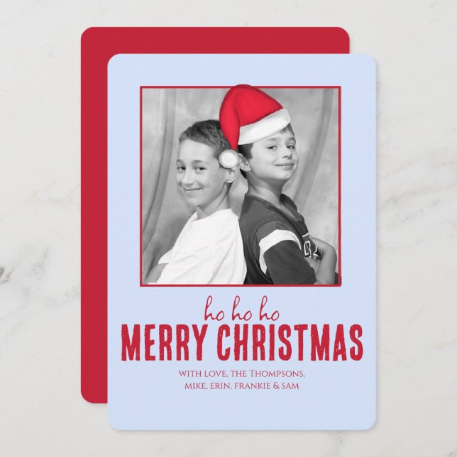 Invitation Noël mignonne Santa Hat (mobile) Whimsical Fun (Devant / Derrière)