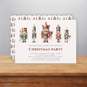 Invitation Noël moderne à la fête de la craqueuse de noix   