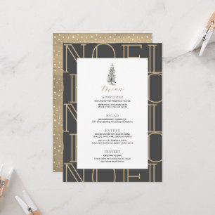 Invitation NOEL moderne Motif Christmas Holiday Party Menu