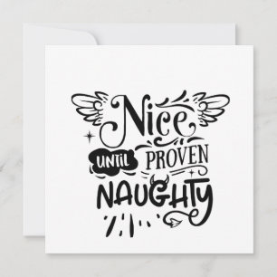 Invitation Noël Nice Jusqu'À Proven Naughty Drôle Père Noël