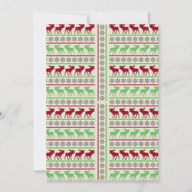 INVITATION NOËL ORNAMENTS REINDEUR (Devant)