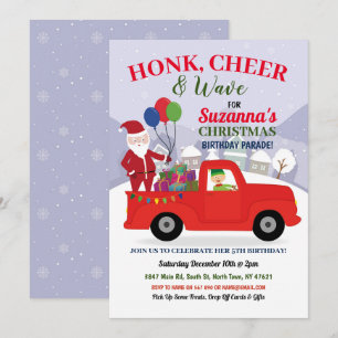 Invitation Noël Père Noël Anniversaire de la fête des elfes