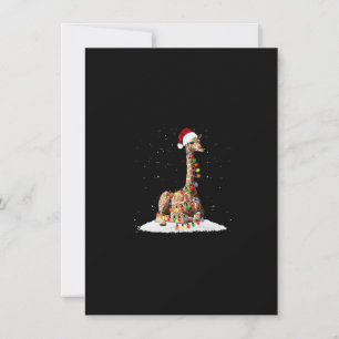 Invitation Noël Père Noël Giraffe Noël Light Premium