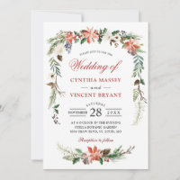 Noel Poinsettia Arche Florale Mariage d'hiver