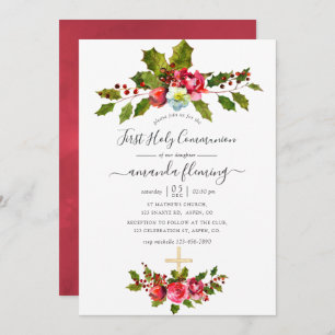 Invitation Noël Première communion sainte