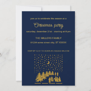 Invitation Noël religieux, Naissance de Jésus