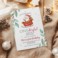 Noël Santa Traîneau Onederful Premier Anniversaire