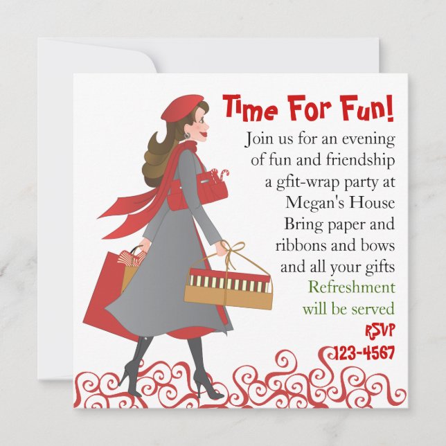 Invitation Noël Shopping (Devant)