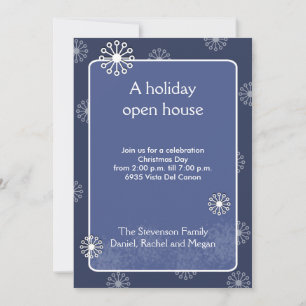 Invitation NOËL Snowflake Holiday Open House Party