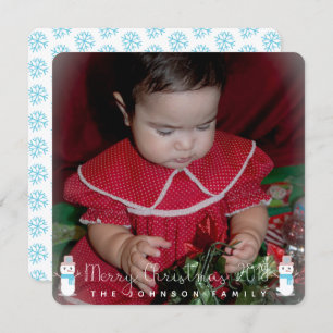 Invitation Noël Snowman Babys Kids Photo Grey