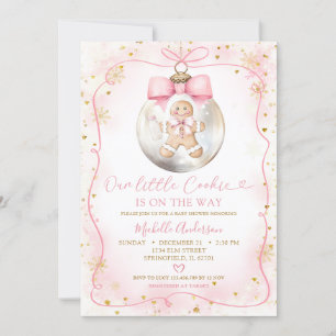 Invitation Noël Sprinkled Petit Cookie Sur Le Chemin Bébé