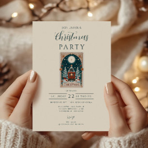 Invitation Noël Tarot Vintage